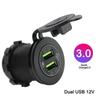 Autoladegerät-Adapter QC 3.0 Schnellladegerät 3.0 Schnellladeadapter Dual USB-Ladegerät 12V Schnellladeadapter