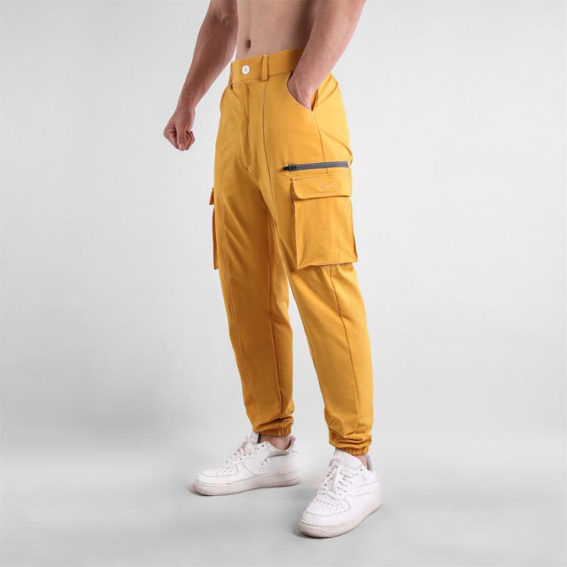 

Рабочая одежда Спортивные брюки Мужские завязывающиеся на шнурок штаны с несколькими карманами Повседневные длинные спортивные брюки Мужские повседневные брюки Одежда Рабочие брюки Брюки для отдыха XL оранжевый