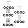 20 Pieces Electric Bass Neck Joint Assembly Ferrules Bushings Black 14 Mm