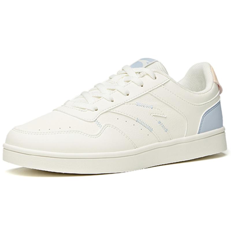Anta Slip-Resistant Low-Top Skateboard Shoes Women's White Blue Sneakers 922118009-4