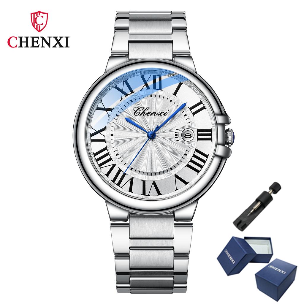 CHENXI 039 Ladies Quartz Watche Top Brand Luxury Fashion Stainless Steel Silver Women Wristwatches for Couple Watches Gifts