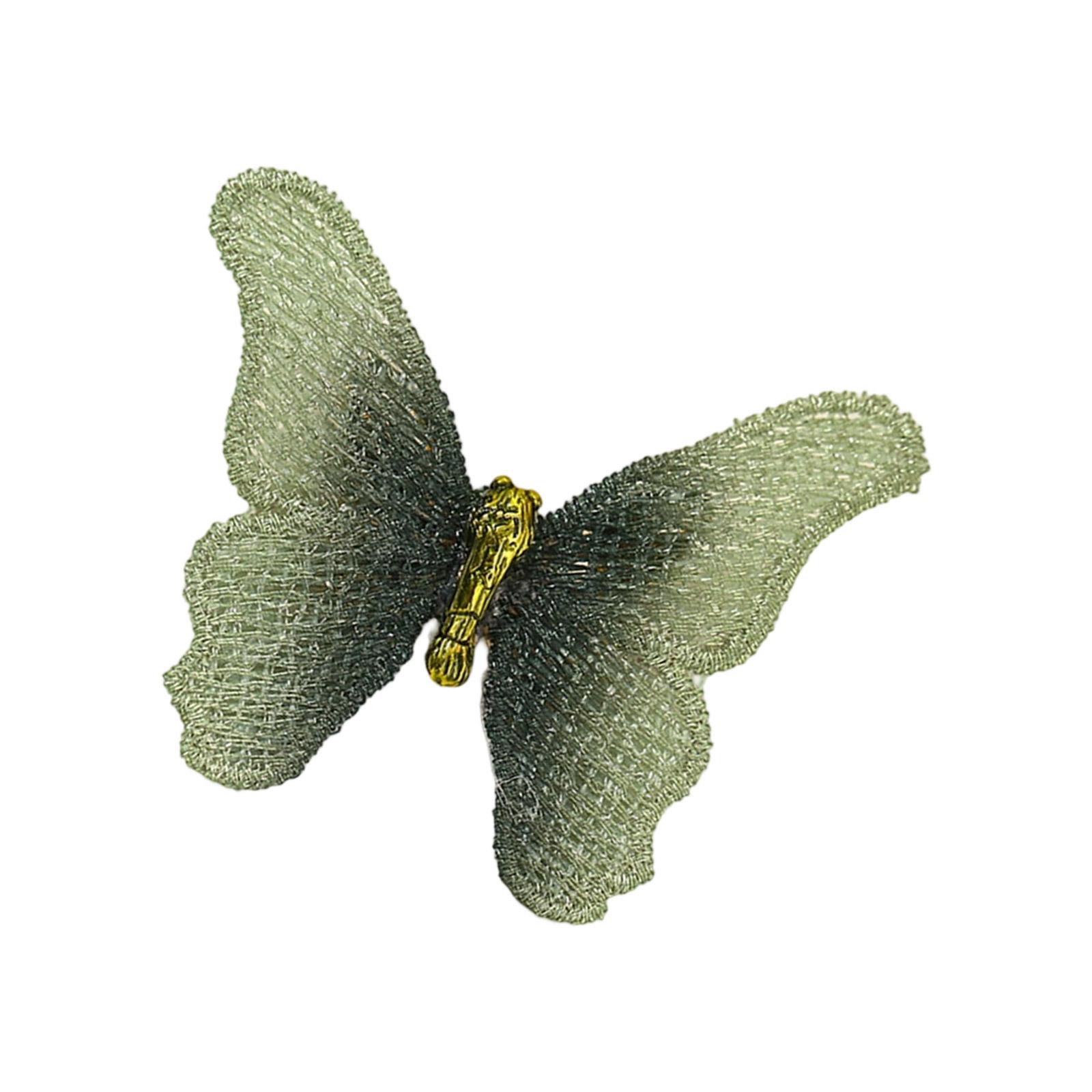 

Trendy Butterfly Jewelry Brooch Skin Friendly Safe Alloy Safety Pin Breathable Design Perfect For Sensitive Skin зелений