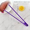 Silicone Grill Tongs Food Grade Non-Stick Heat Bread Clip Resistant BBQ Cooking Serving Clamp Gripper Long Handle Heat Food Clip
