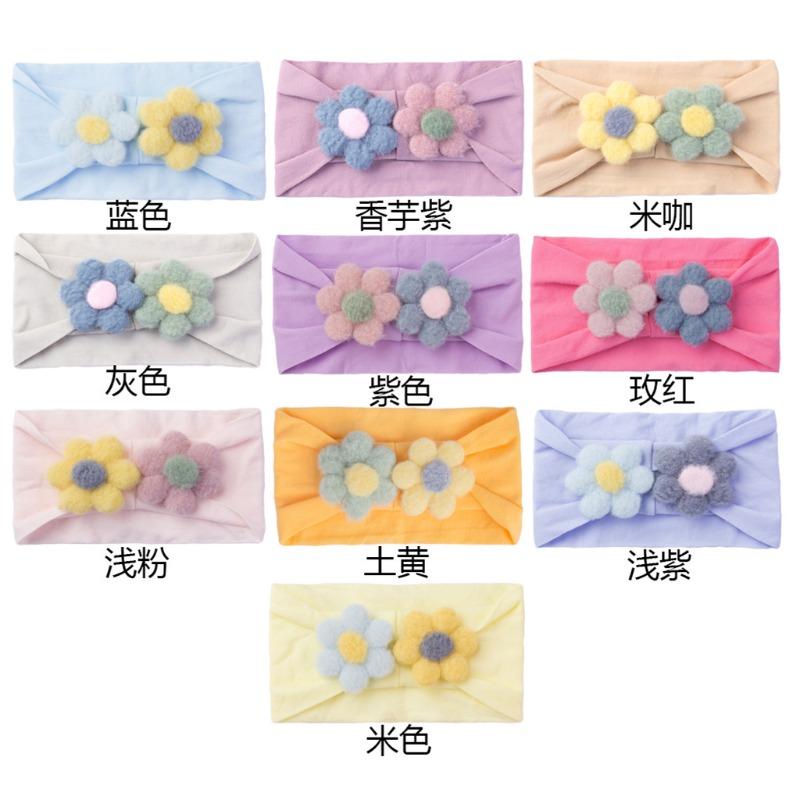 

New thin solid color baby headband, cute soft flower children s fontanelle headband, baby headband