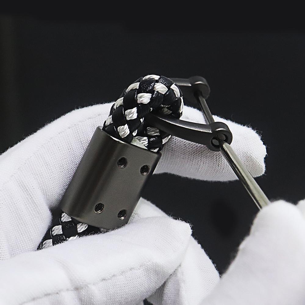 Dalxrz1 Daktpw1 Leather Rope KeyChain Hand Woven Horseshoe Buckle Key Ring Car Key Rings For Opel Astra G H J Insignia Zafira Corsa D C Vivaro Z