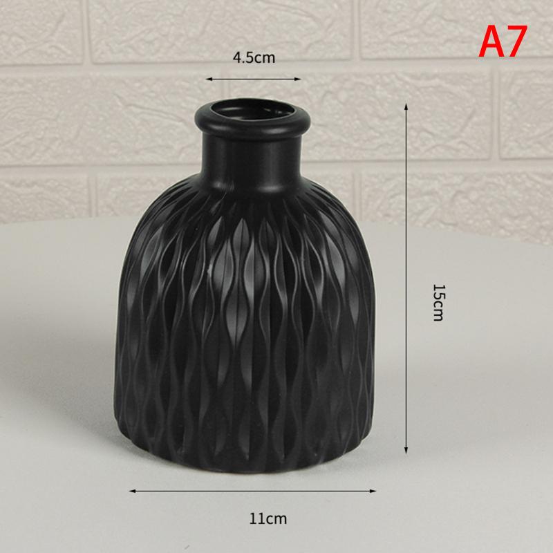 PP Vases Double Pack Imitation Ceramic Flower Pots Modern Lightweight Decorative Vessels for Home Table Wedding Ramadan
