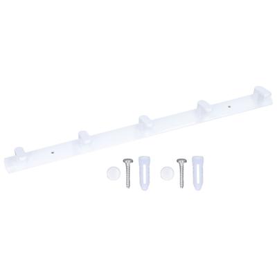 Perchero de Pared Moderno Elegante con 5 Ganchos para Baño Sala de Estar Blanco