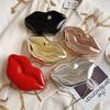 Bolso de Mano con Labios Dorados para Mujer Bolso de Hombro de Cadena Acrílica de Alta Calidad para Señoras Bolso de Noche Forma de Labios Cartera