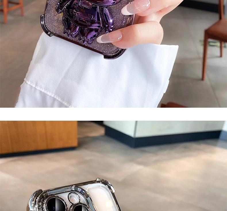 Suport tip oglindă pentru husă iPhone 17, Folie pentru lentilă iPhone 15 Pro Max, Rezistent la cădere iPhone 14, Desen animat iPhone 13, Design pentru femei iPhone 12