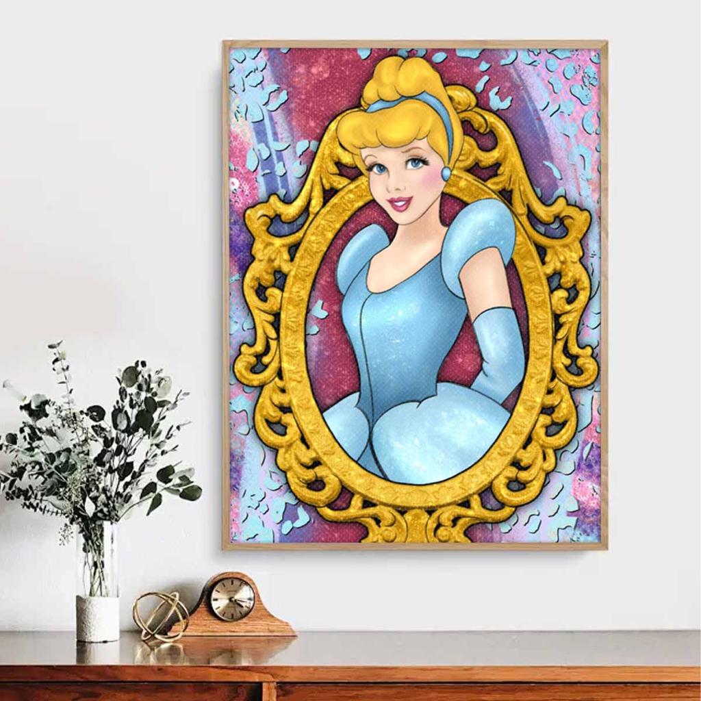 DIY Diamond Painting Beautiful Princess Cross Stitch Kit Mosaic Art Diamond Painting Full Circle Diamond Home Decoration