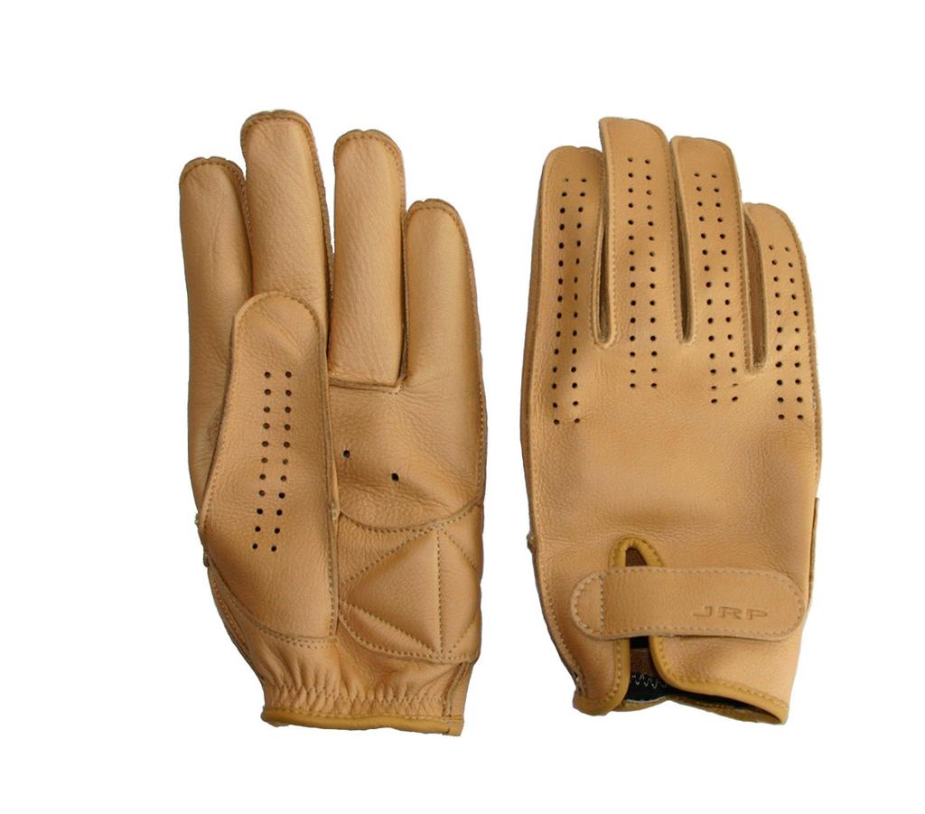 JRP Motorcycle Leather Gloves BPS Tan LL