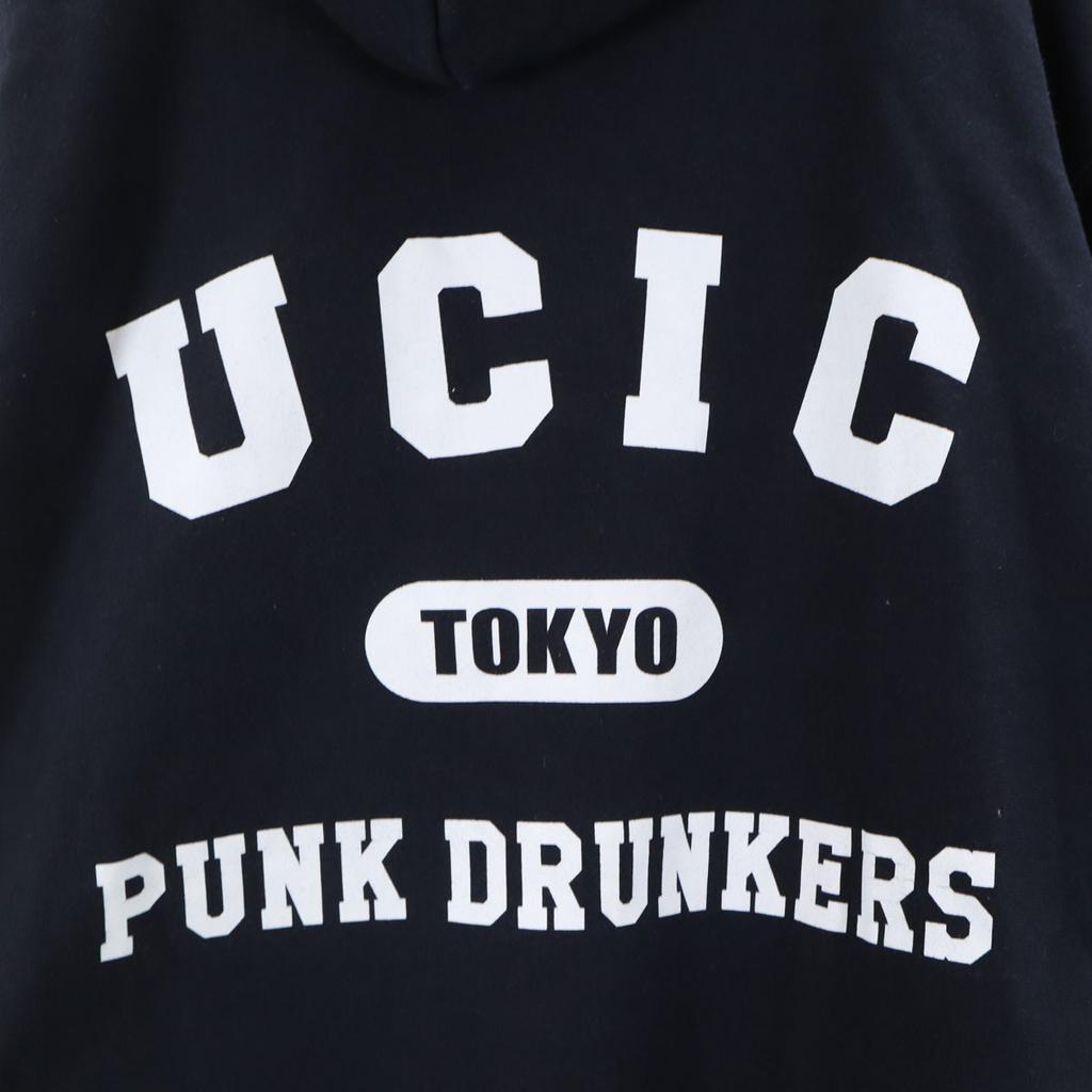PUNK DRUNKERS Long Sleeve Sweatshirts M Navy Back Brushed Men's Used