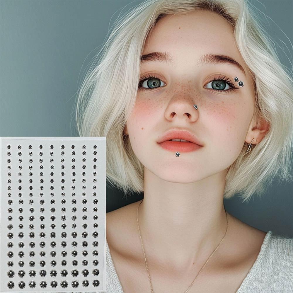 Многоразовые Накладные Ногти-Наклейки на Губы Со Стразами 5D Цветные Самоклеящиеся Украшения Акриловые Алмазные Фейковые Кольца для Губ Макияж Тела