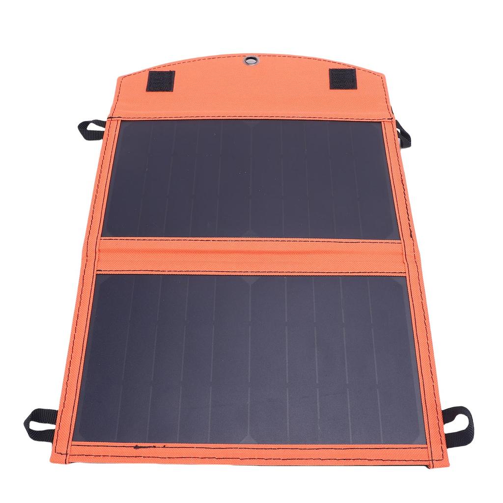 Folding Solar Panel Multifunction Powerbank Charger 14W 2 Folds IP67 Water Proof USB A USB C Camping Emergency Charging