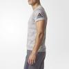 adidas On The Move Series Fashion Comfortable Soft Round Neck Short Sleeve T-Shirt Men Tops Gray BQ0727