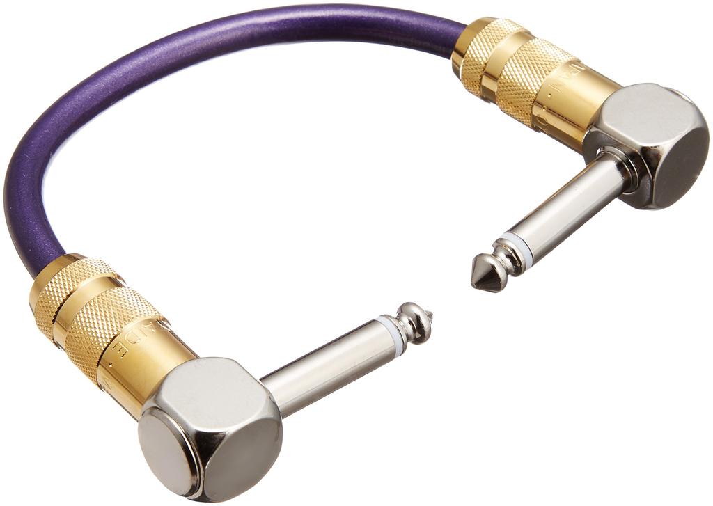 Oyaide Electric GuitarBass Cable (L-Shaped to L-Shaped), 0.15m, G-Spot Cable, LL0.15
