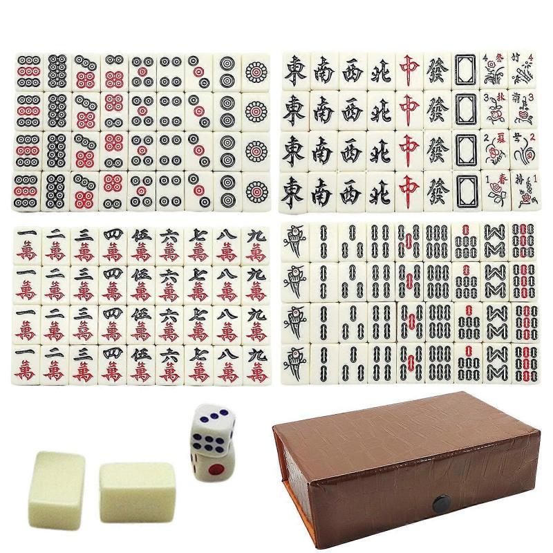 toys Mini Portable Mahjong Exquisite Snake Skin Box Pocket Portable Mini Mahjong Tourism And Entertainment Mahjong