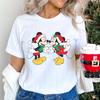 Christmas Couple T-Shirt, Festive Mickey Mouse Holiday Tee