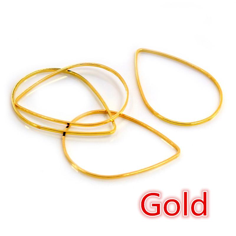 50pcs/Lot 20x15/22x30mm 6 Colors Plated Drop Copper Ring for Earrings Findings Earwire Jewelry Charms Jewelry Making Accessories