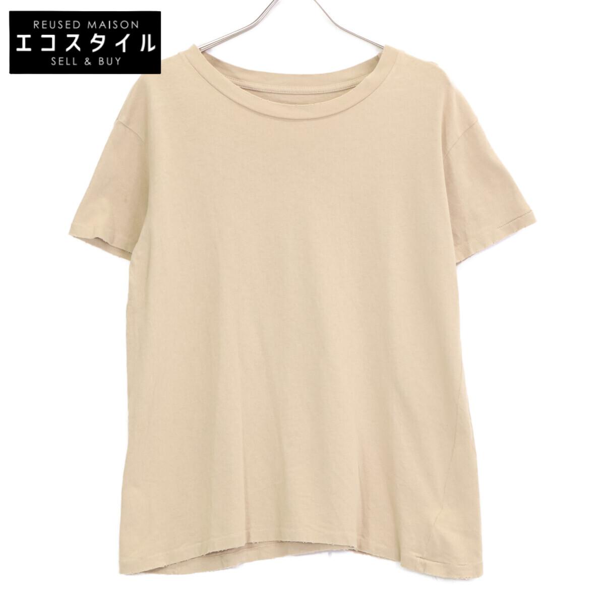 

L Appartement [New] 20-070-570-0006-3-0 NILI LOTAN Product Dyed Crew Neck Short Sleeve T-Shirt tops 36 beigeUsed