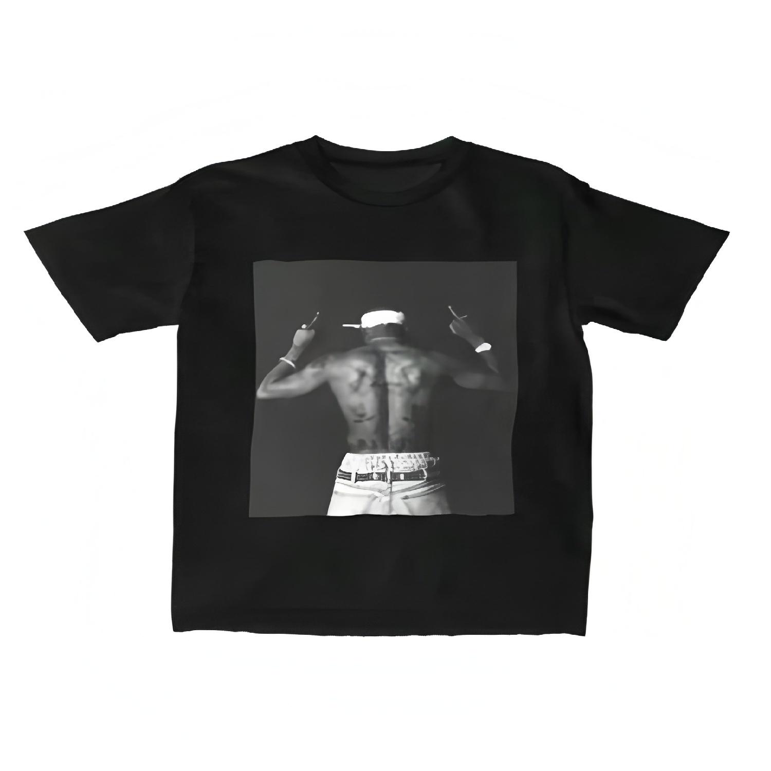 

-Pac Inspired Men S Cotton T-Shirt, Casual Crew Neck, All-Season Knit Fabric With Slight Stretch, Regular Fit Print Tee XXXXXL