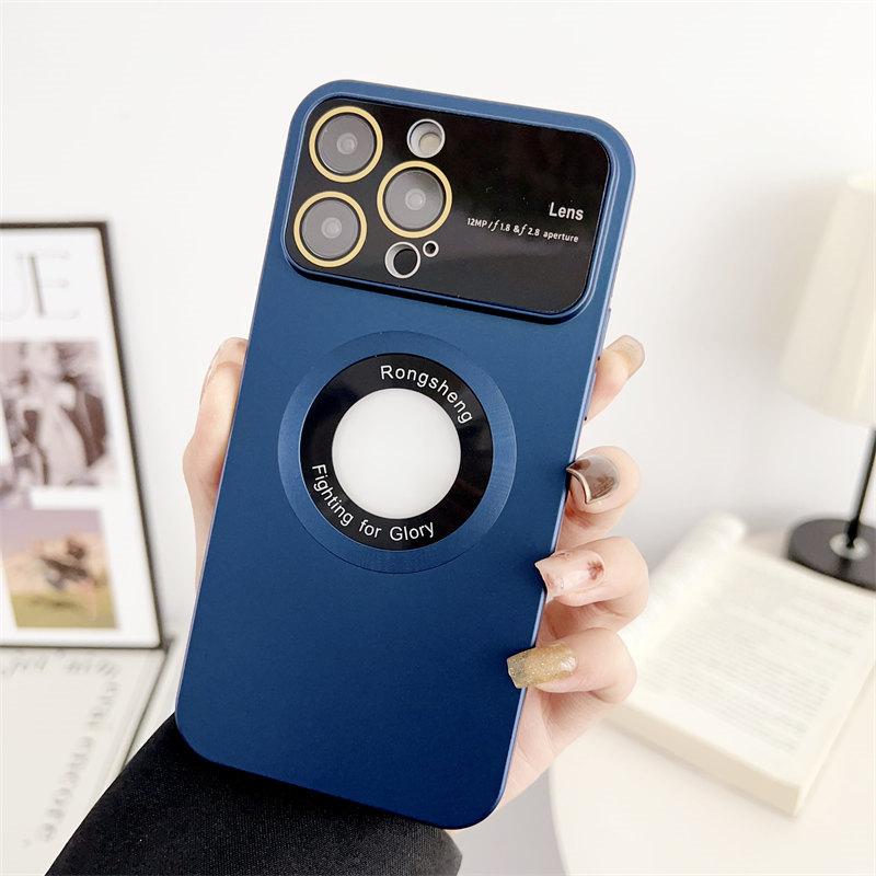 Luksusowa malowana sprayem duża folia okienna etykieta przecieku magnetyczne etui na telefon z przyssawką odpowiednie dla iPhone 14 13 12 11 Pro Max osłona zabezpieczająca przed upadkiem