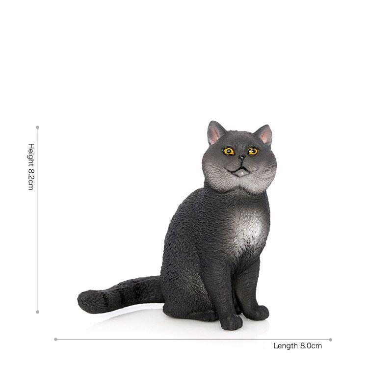 Simulation Static Pet Animal Solid Static Home Felinae Ornament British Shorthair Cat Model Pet Cat Action Figure Decoration