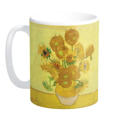 [Q9264] - Taza de cerámica 'Vincent Van Gogh' (Los girasoles) - 9,5x8 cm