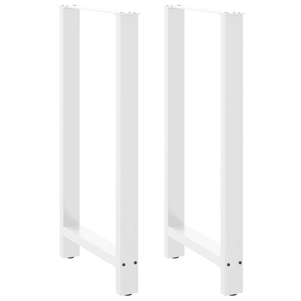 Vidaxl Nogi Do Stolika Kawowego, Białe, 2 Szt., 60X(110-111) Cm, Stal