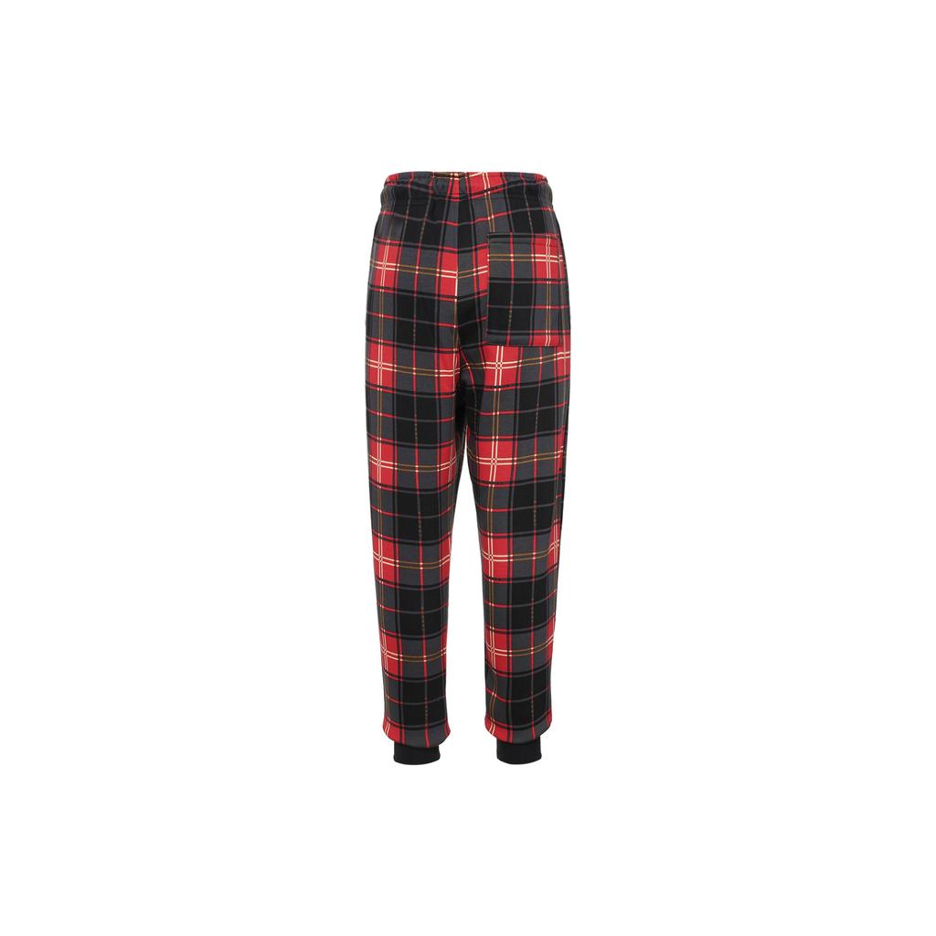 Jordan Logo Print Plaid Fleece Casual Pants Men Bottoms Multicolor DV9389-612