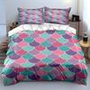 Mermaid Scale Print Bedding Set Bedding Duvet Cover Set Duvet Cover Pillowcases (1 * Duvet Cover 2 * Pillowcases, Without Duvet Insert)