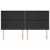 VidaXL Headboard Bedroom Furniture Bed Accessories Single Bed Heads Interior Bed Frame Heads Black 200x5x118/128 3116300