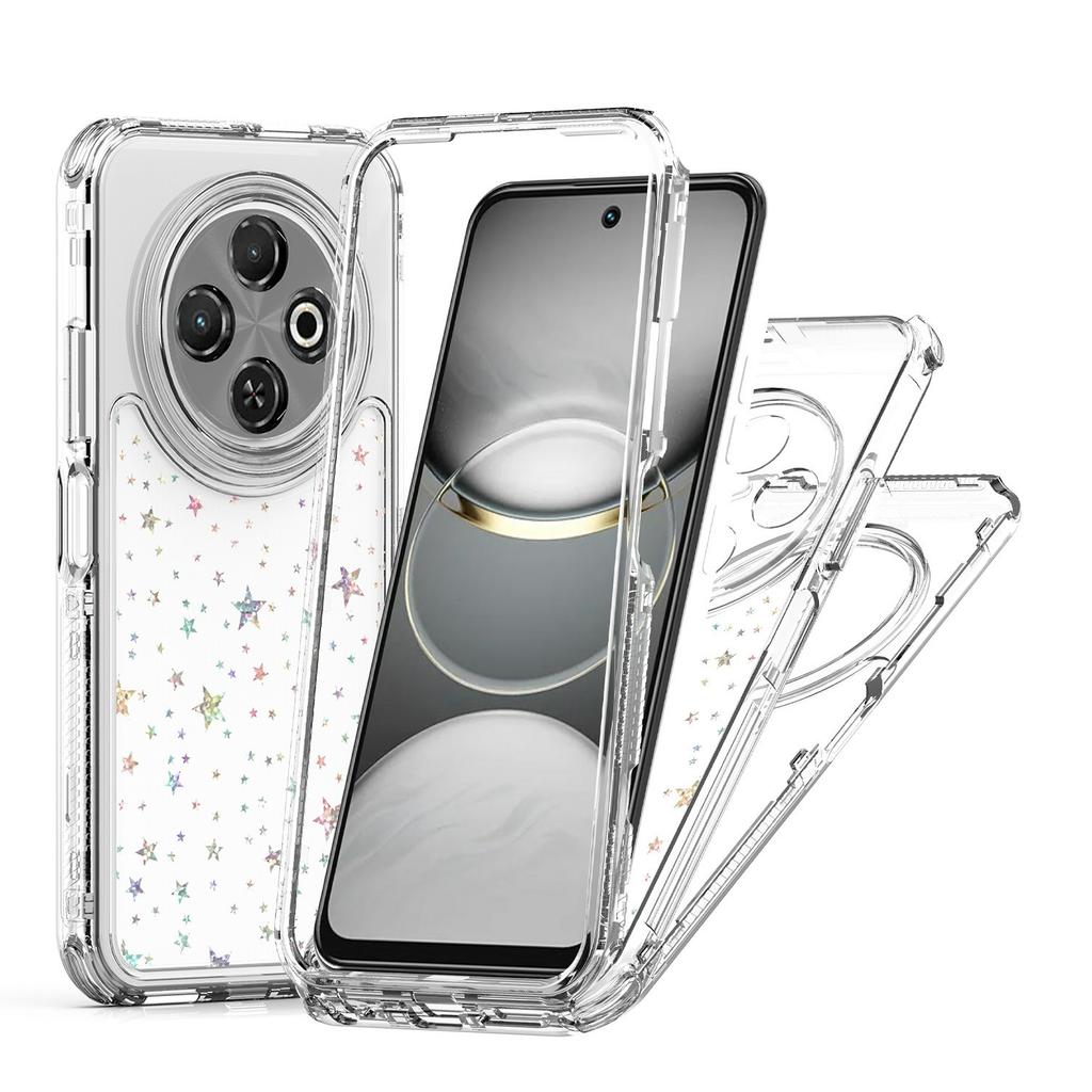 For TECNO Spark 30C 4G Case Precise Cutouts Acrylic TPU Clear Phone Cover with Laser-printed Film