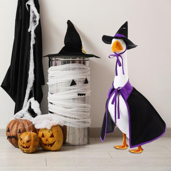 Halloween Witch Goose Outfit Witch Goose Costume Cloak with Witch Hat Outdoor