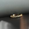 Anello Semplice a Stella in Argento Sterling 925 per Donna Cristallo Pavé Dolce Romantico Placcato Oro 14k Gioielli da Matrimonio Regalo per Fidanzata
