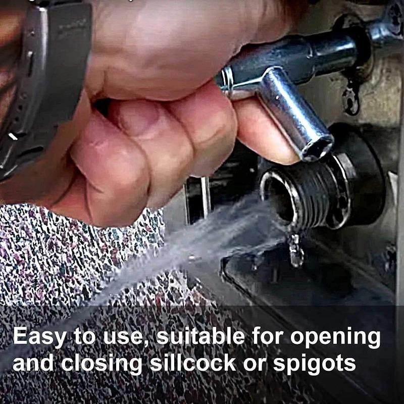 4in1 Silver Key Wrench Electrical Elevator Control Cabinet Valve Multi Purpose Zinc Alloy Triangular Wrench Portable Hand Tools