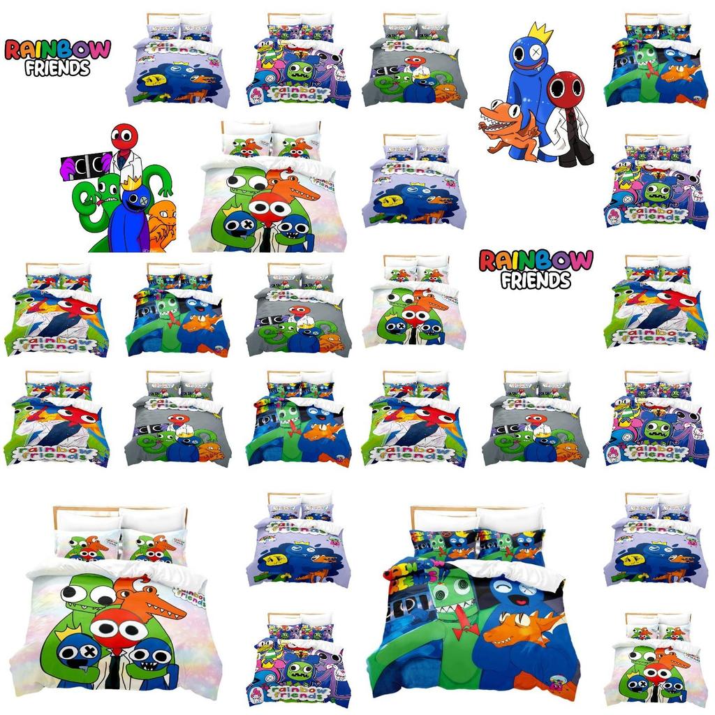 Adorable Rainbow Friends Duvet Cover Set Add Some Charm To Your Room
