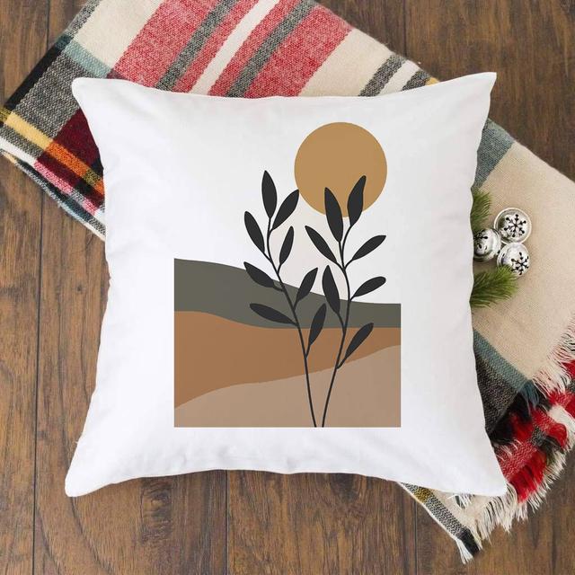 Nordic Geometric Plant Print Cushion Cover Pillow Cases Home Outdoor Balcony Sofa Living Room Aesthetic Decoration Pillowcase