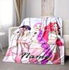 Custom Name K-Pop Hunters Flannel Blanket Throw Blanket Soft Warm Sofa Bed Home Decor Unique Gift
