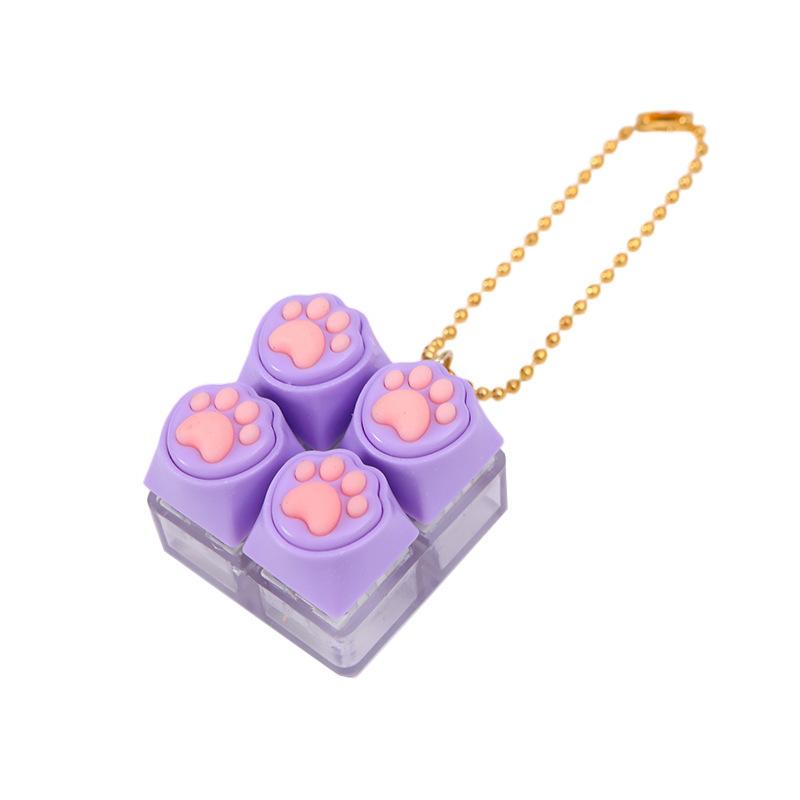 Portable Fashionable Keyboard Clicker Fidget Key Chain Set Buttons For Sensory Stress Relief Ideal For Office Travel Toy Bag