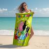 Personalized customized proof beach towel with Barbapapa pattern - soft, absorbent, quick-drying, perfect swimming, camping&bathing