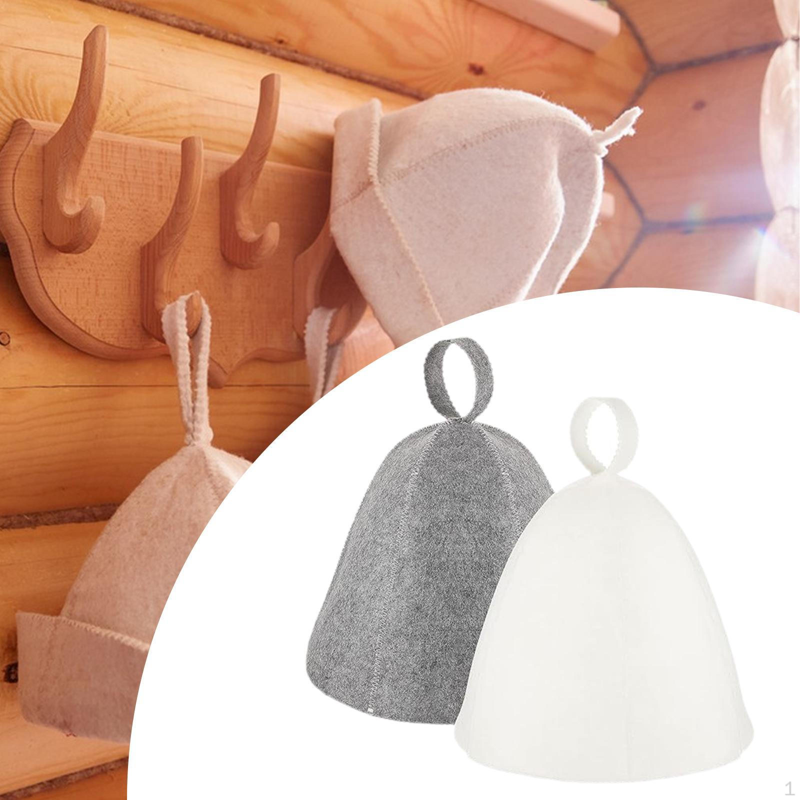 

2 предмета шапка для сауны русская паровая шапка для бани защита волос для мужчин и женщин баня 1 Gray and 1 White