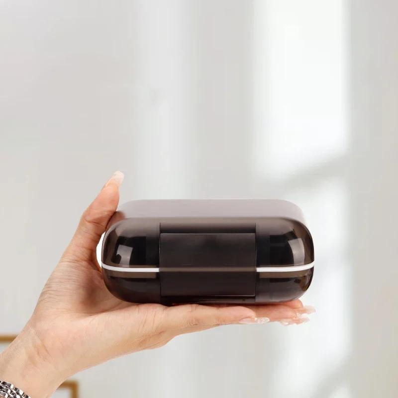 Heti gyógyszeradagoló 4-szer naponta gyógyszeres doboz hordozható utazó gyógyszertartó halolajok vitamin gyógyszeres doboz tartó pastillero