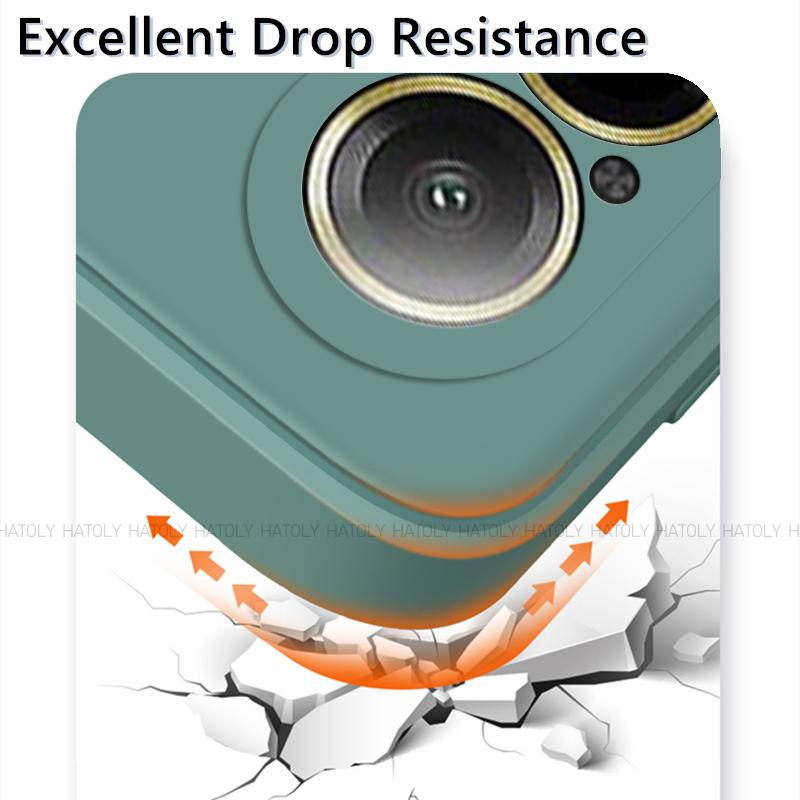 Für Realme C67 4G Hülle Realme C67 4G Abdeckung Hüllen Stoßfester Luxus TPU Flüssigsilikon Handy Rückseite Für Realme C67 4G