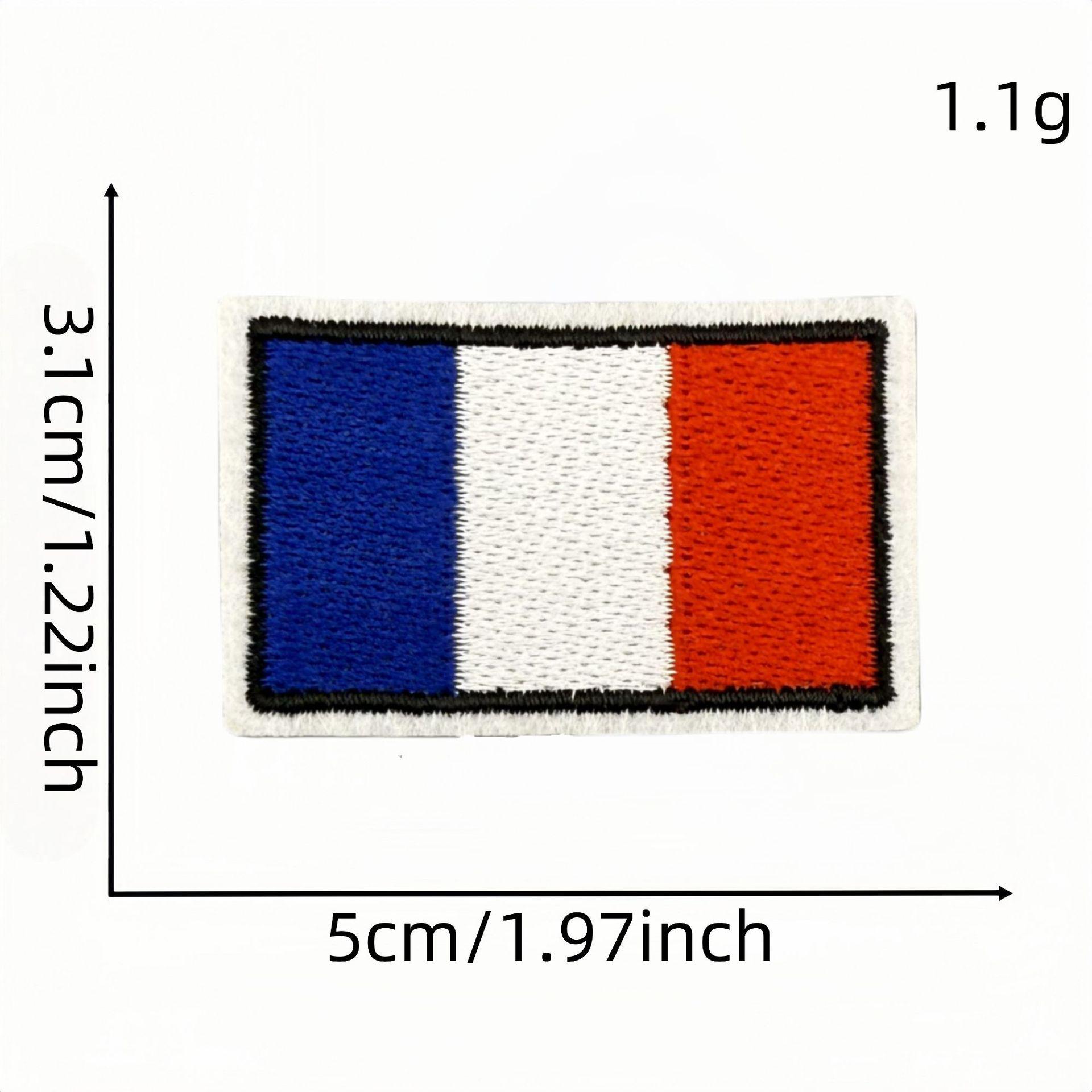 Cross Cartoon French, German, Italian Flag Embroidered Cloth Patch Badge Decoration.