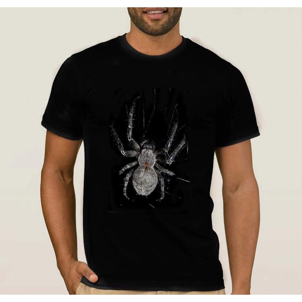 Spider Web Photo Animal Mens T-Shirt. Web Graphic Design Printed Summer Cotton Short Sleeve O-Neck Unisex T Shirt New Gift S-3XL