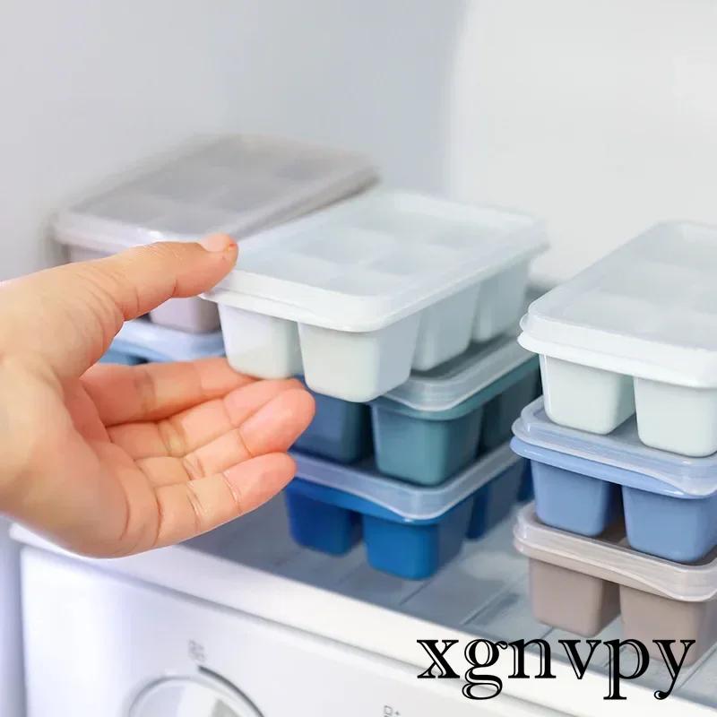 Home Refrigerator Homemade Frozen Ice Box with Cover Silicone Ice Cube Ice Box Frozen Mold Quick-freezing Device