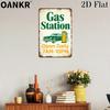 Vintage Gas Station Open Daily Am To Pm Poster Metal Tin Sign Chic Metal Signs for Man Cave Garage Home Wall Decor Plaque