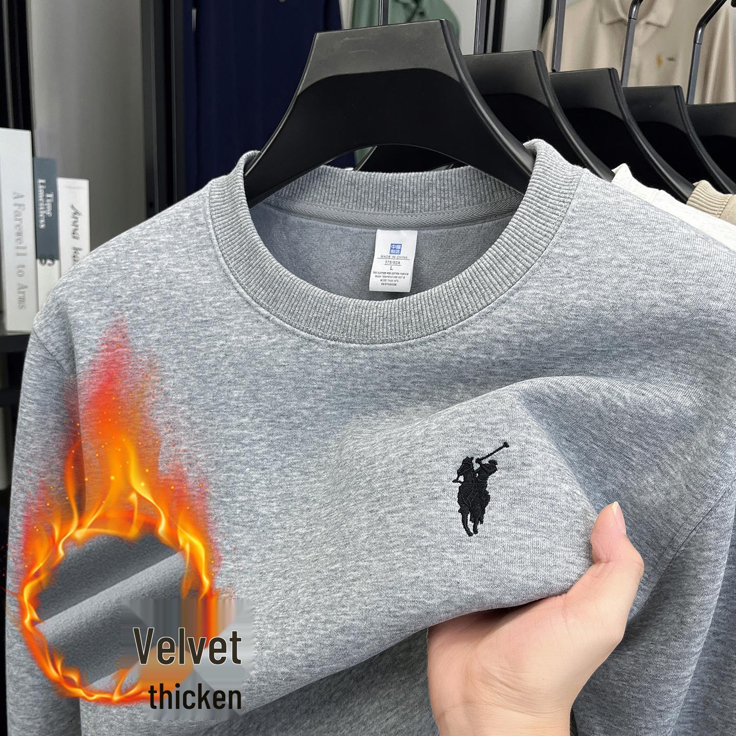 16Double8 Heren 550g Geborduurd Sweatshirt met Ronde Hals en Lange Mouwen - Herfst/Winter 2025 Collectie 5XL (90-100 kg)