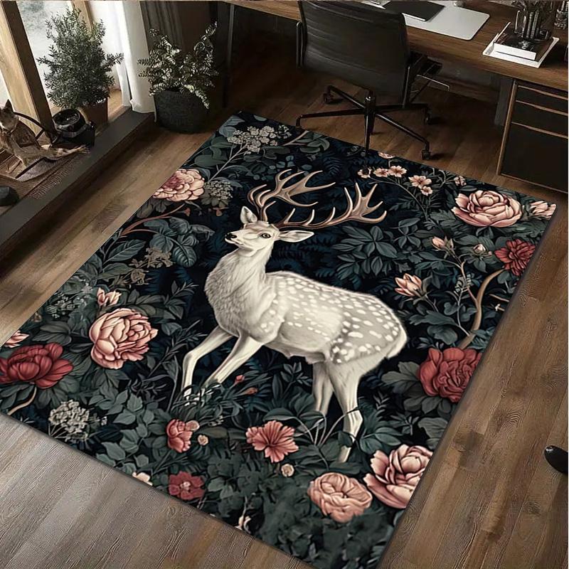 Flowers Animal Rug Home Carpet Office Decorative Carpet For Living Room Bedroom Door Mat Floor Carpet Computer Chair Area Rug